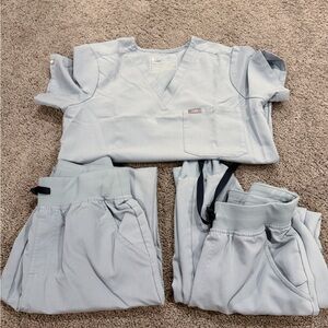 Figs Light Blue Scrub Set
